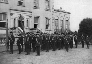 The Citizen Army, armed and in uniform, parade in 1915.