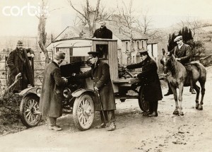 Free State troops man the new Irish border in 1922