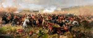The battle of Aughrim as depicted in the late 19th century.