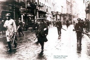 IRA volunteers in Dublin in 1922. 