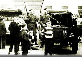 British troops in Belfast, 1971.
