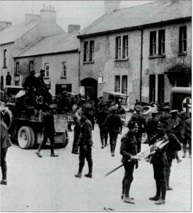 British troops patrol the new border in 1922.