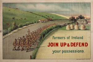 Farmers-of-Ireland-join-up-and-defend-your-possessions---first-world-war-recruitment-poster