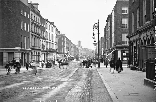 O'Connell Street Limerick, scene of rioting in 1922.