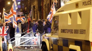 Rioting in Belfast in December 2012.