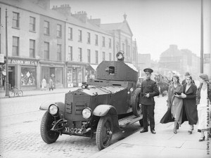 British troops and RUC police in Belfast 1935. They were also present force in 1943.