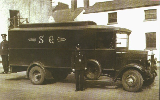 A Garda van in the 1930s. The Gardai thought many of the anti-Protestant incidents were motivated by local and personal enmities. 