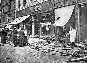 The aftermath of an IRA bomb in Coventry in August 1939 that killed 5 civilians.