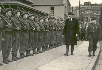 Frank Aiken inspects Irish troops in 1954.