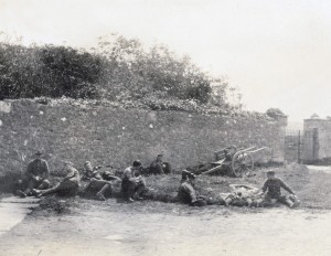 British soldiers from a Scottish regiment relaxing in West Clare during the War of Independence. Two Royal Scots were shot and secretly buried in the campaign.