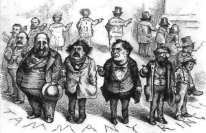 A cartoon criticising Tammany Hall corruption.