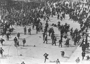 The 'Bloody Sunday' riot of August 1913. The then rural village of Finglas had its own disturbances during the strike.