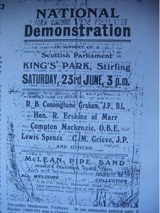 A 'National Demonstration' in Stirling, featuring Ruairidh Erskine.