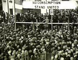 An anti-conscription rally in Roscommon, 1918.