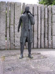 The Wolfe Tone Statue on Stephens Green in Dublin. The remaining IRB funds, which had been frozen in bank account since 1922, were used to build this in 1964.