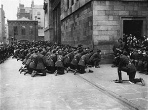 National Army troops pray during the Civil War. 