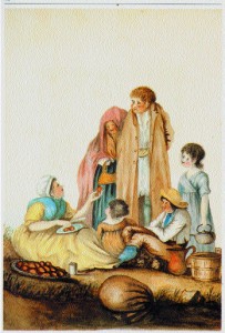 A 19th century depiction of the rural poor in Ireland.