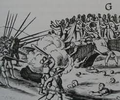 The Portadown massacre in late 1641 in which several hundred Protestants were killed.