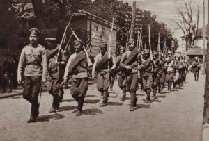 Soldiers from the Czech Legion, recruited by Russia from Czech prisoners of war.