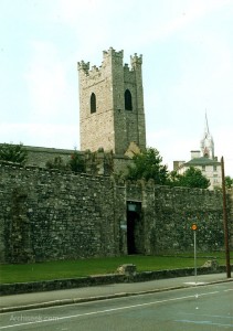 Dublin's city wall on Cooke Street.