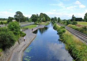 The Royal Canal from Pike's Bridge today.