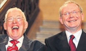 Loyalist Ian Paisley and Republican Martin McGuinness as First Minister and Deputy First Minister of Northern Ireland, 2008.