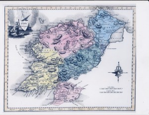 Donegal in 1790. Buncrana is on the top right. (Courtesy of the History of Donegal Website).