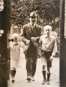 Griffith with his children. In Easter Week his first thought was to get them to safety.
