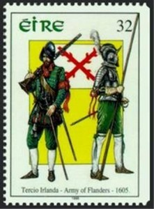 A stamp commemorating the 'Tercio Irlanda'.