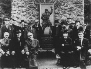 The Rineen ambush memorial at its opening in 1957.