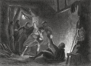 A depiction of the death of the earl of Desmond.