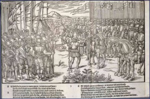 Irish lords submit to an English commander.