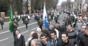Belfast republicans march at Easter 2015.