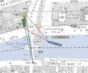 Figure 2, a plan of Liberty Hall and the Helga.