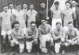 The first FAI affiliated team, at that time referred to as the Irish Free State team, in their first game, vs the USA at Dalymount Park, Dublin, in 1924. (Picture Courtesy of History Ireland)