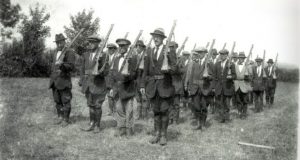 Volunteers drill before the 1916 Rising.