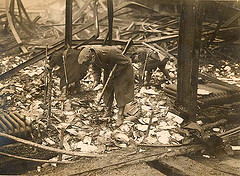 The Rotunda theatre Dublin, burnt by anti-Treaty IRA in November 1922