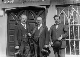 The Redmond dynasty, John Redmond, Home Ruler leader, centre, his brother Willie, left, who died in the First World War and right his son, William, who tried to resurrect the party in the 1920s.